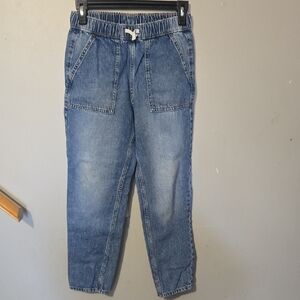 H&M Blue Denim Tapered Pants